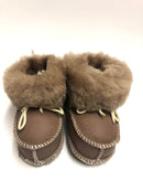 Children's Natural Leather Slippers