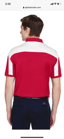 Red and White Men's Performance Polo
