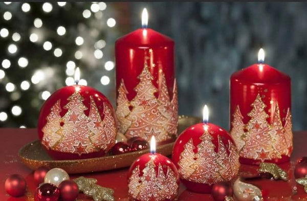 Set di candele decorative a colonna da 3 pezzi Christmas Country Spice -   Italia