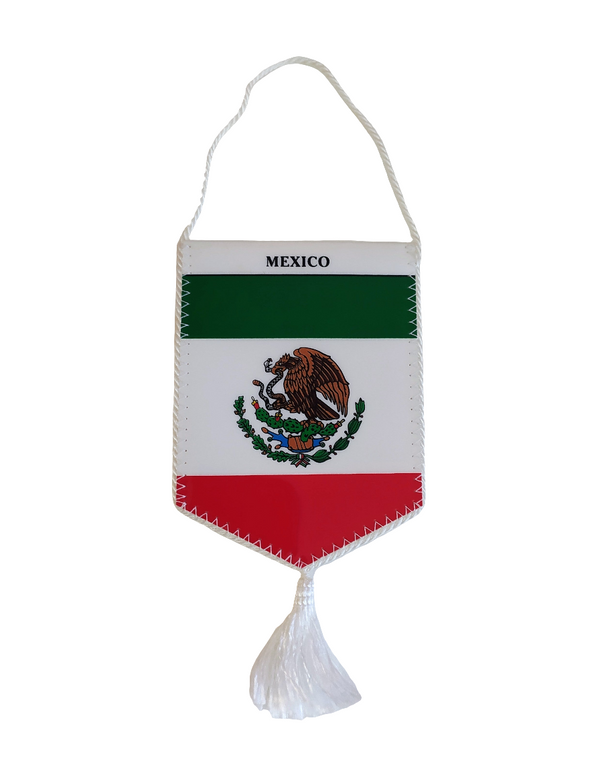 MEXICAN-MEXICO--CAR-PENDANT-MIN-BANNER-FLAG-POLISH-VIBES-GIFT-GALLERY-CHICAGO