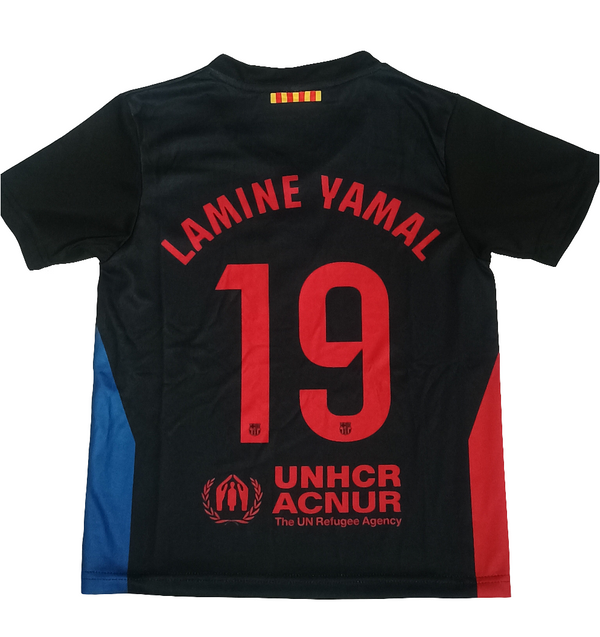 LAMINE-YAMAL-BARCA-BARCELONA-UNIFORM-AWAY-JERSEY-SHORTS-POLISH-VINES-GIFT-GALLERY-CHICAGO