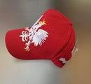 Embroidered Polish Eagle Hat - Red