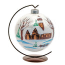 GLASS WINTER SCENE ORNAMENT - 180mm