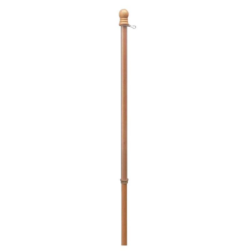 Wooden Flag Poles. 5 Feet 1" Diameter Wood Flagpoles For 2.5x4 Feet Flags