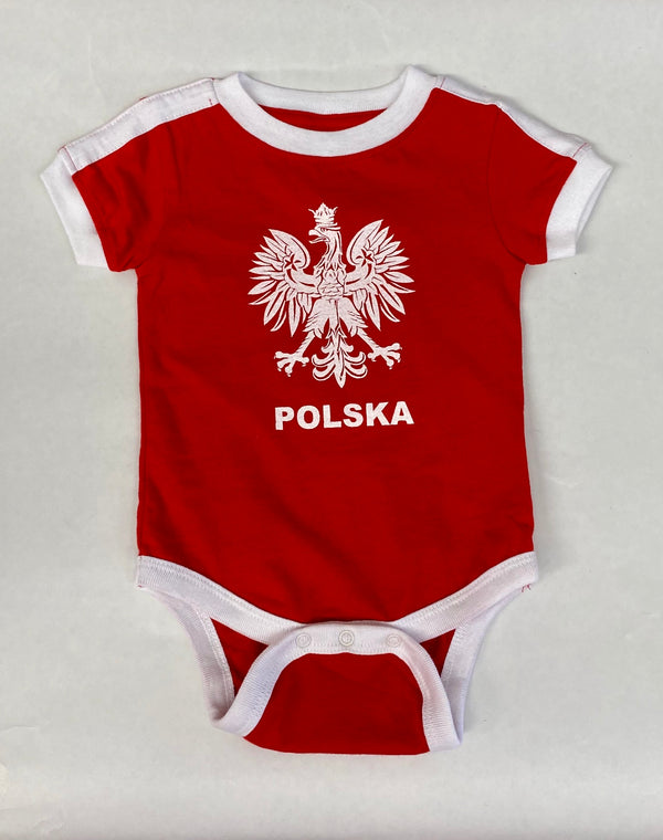 POLSKA -ONESIE-RED-EAGLE—PIOLAND-KIDS-SPIOSZKI-ŚPIOSZKI-PAJACYKI-T-SHIRTS -DZIECIECE-RED-ORZELEK—POLISH -VIBES -GIFT GALLERY-CHICAGO 