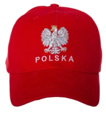 Polska Red Embroidered Eagle  Hat