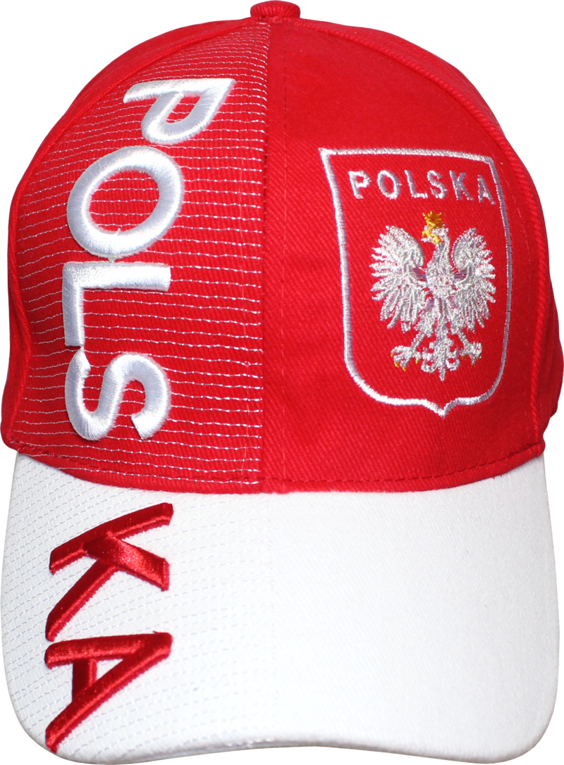 Polish Red and White Embroidered Eagle Hat