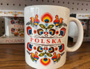 POLSKA-KUBEK-CERAMIKA-SZKLO-LOWICKI-WZOR-MUG-KOGUT-FOLK-COFFEE-CUP-POLISH-VIBES-GIFT-GALLERY