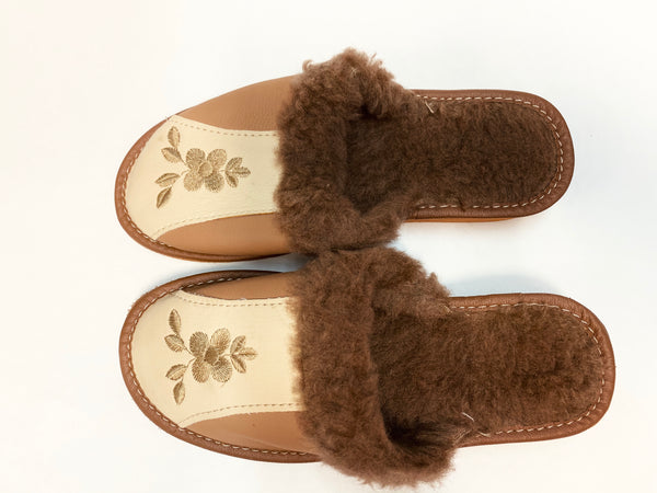 WOMEN-KOBIETA-SLIPPERS-lather-skora-kapcie-pantofle-polish-vibes-gift-gallery-2