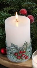 CHRISTMAS -DECORATIVE- CANDLE- HOLIDAY- DECOR-ŚWIECA-SWIECZKA-BOŻE-NARODZENIE-OZDOBNA-ŚWIĄTECZNA-POLISH-VIBES-GIFT-GALLERY-CHICAGO