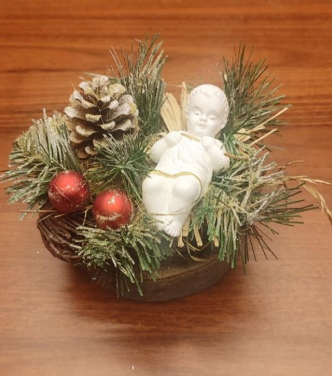 CHRISTMAS -CENTERPIECE- BABY -JESUS-FIGURINE-STROIK-ŚWIĄTECZNY-DZIECIĄTKO-JEZUS-ŻŁOBEK-POLISH-VIBES-GIFT-GALLERY-CHICAGO