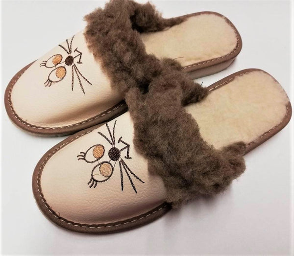 WOMEN-KOBIETA-SLIPPERS-lather-skora-kapcie-pantofle-polish-vibes-gift-gallery