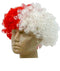 Polish White and Red Fan Wig