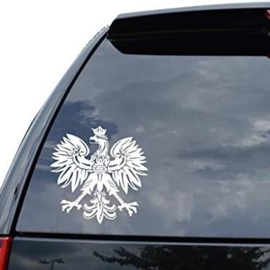 POLISH EAGLE WHITE  Patriotic Decals