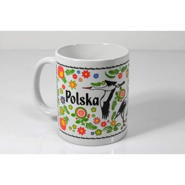 POLSKA  BOCIAN  Folk Coffee Mug