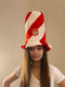 Polish White and Red Stripes Embroiderd Eagle Tall Hat
